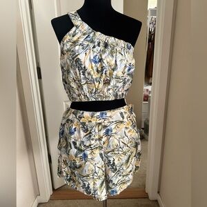 Two piece top and short floral set